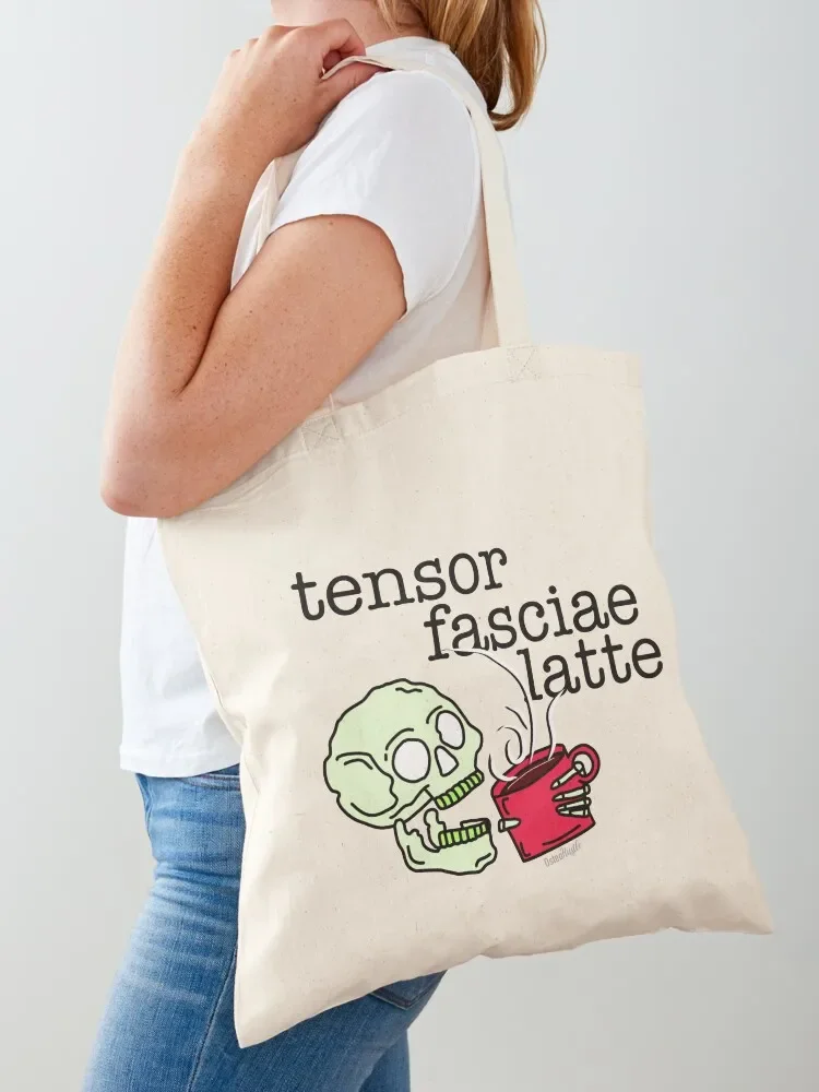 Tensor Fasciae Latte Tote Bag, сумка-шоппер, женские холщовые сумки-тоут, мужские многоразовые сумки, сумки-шопперы, сумка