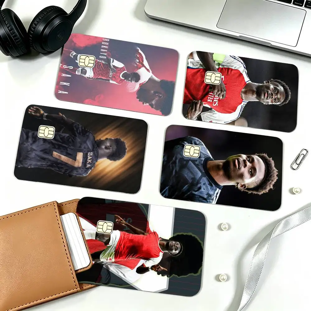 Football B-Bukayo Saka 7  Credit Card HD Stickers Game Card Decal Small Chip Waterproof Sticker Gift