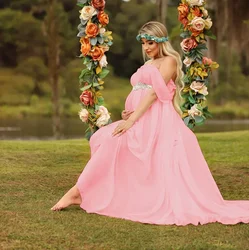 2023 Pregnant Photo Session Clothes Maternity Photography Long Pregnancy Dress for Photo Shoot Pregnant Woman Maxi Dress