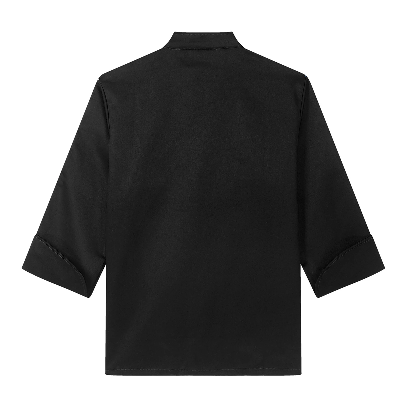 Heren Chef-Shirt Werk Uniform Cross-Over Kraag Chef Jas Keuken Restaurant Hotel Unisex Kookjack Met Zakken Chef Tops