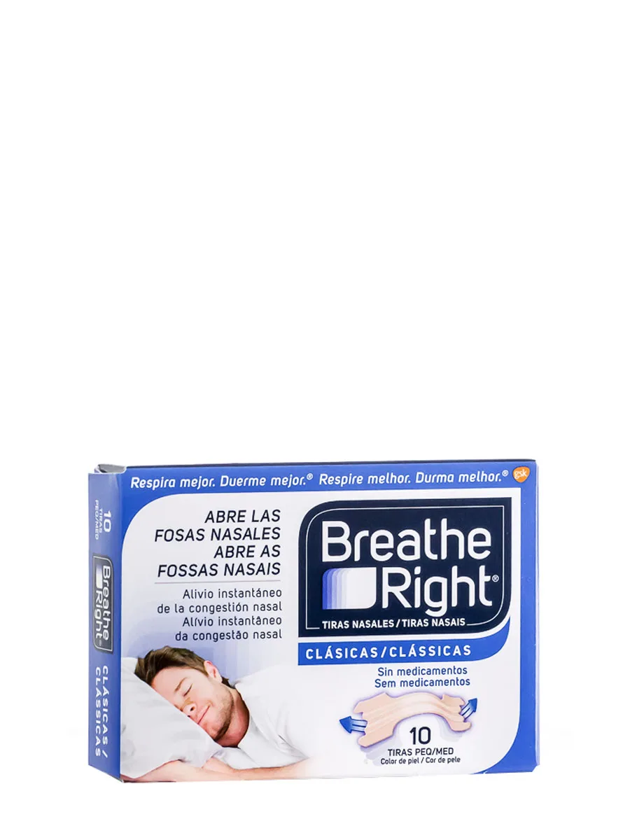 Breathe right nasal strips small-medium size 10 units-relief of nasal congestion