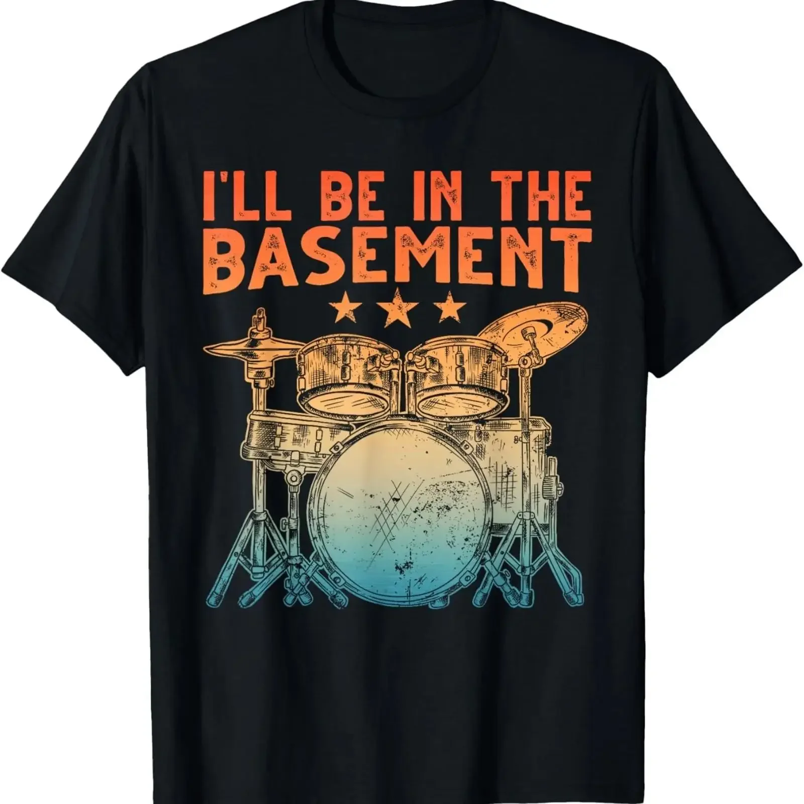 Funny Drumming Art for Drumline Drum Set Drummer T Shirt vintage Washed graphic fashion Stretched Unisex Casual Versatile