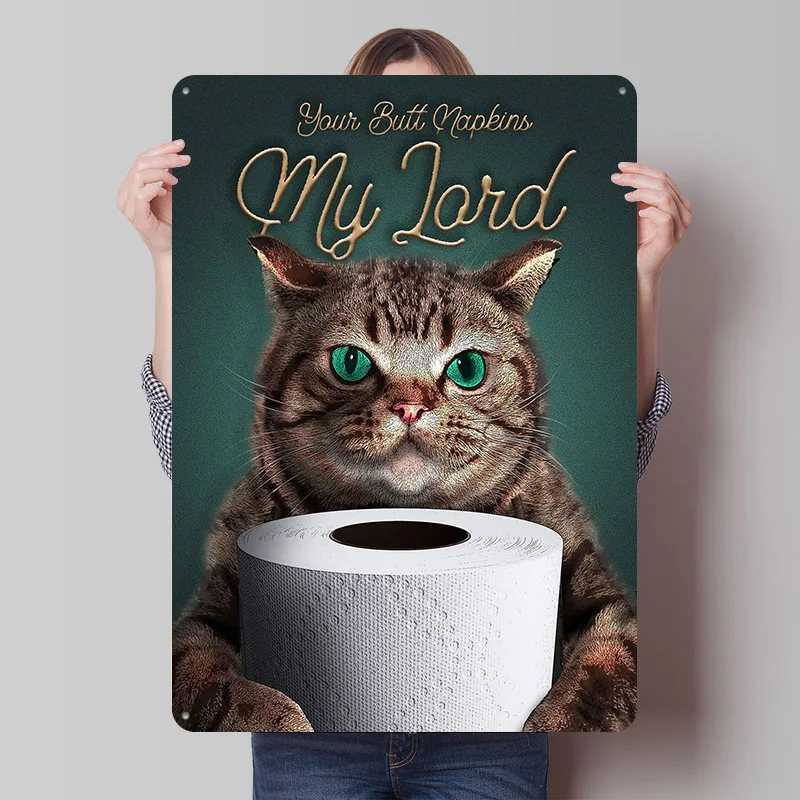 Your Butt Napkins My Lord Tinplate Posters Customizable Wall Art Retro Vintage Metal Signs for Home Room Office Decor Wand Deko