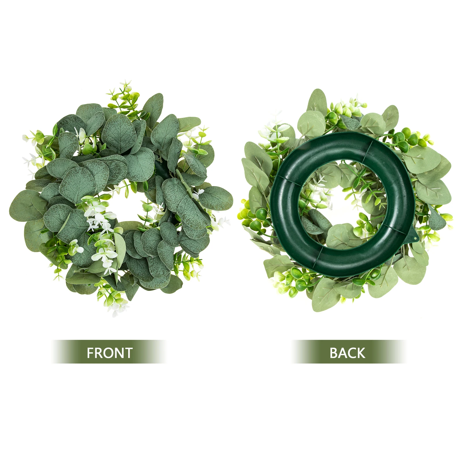 

Artificial Garland Wreath Plastic Indoor Wall Pendant Green Simulation Plant Door Decor Easy Installation Home Bedroom