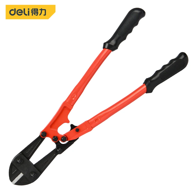 Deli 12/14/18 Inch Bolt Cutters Wire Cutters Cr-Mo Cut High Red Hardness Pliers Hand Tool Labor-saving Steel Bar Shearing Pliers