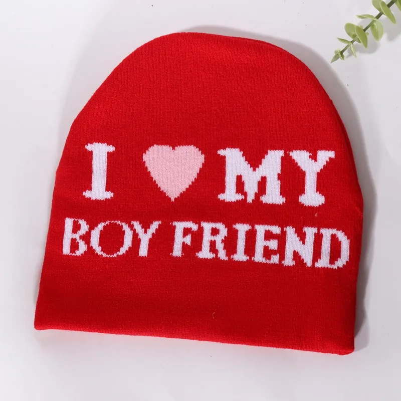 Autumn and Winter Hot Sale Couple Fashion Letter Explosion Knitted Hat Casual Outdoor Riding Pullover Hat