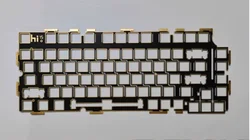 LEOBOG Hi75 Keyboard Plate Aluminum FR4 White Black for Plate-mounted Type Stabilizers and Poron sound foam pack