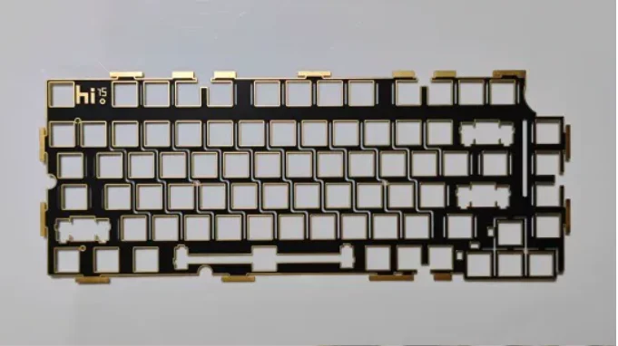 LEOBOG Hi75 Keyboard Plate Aluminum FR4 White Black for Plate-mounted Type Stabilizers and Poron sound foam pack