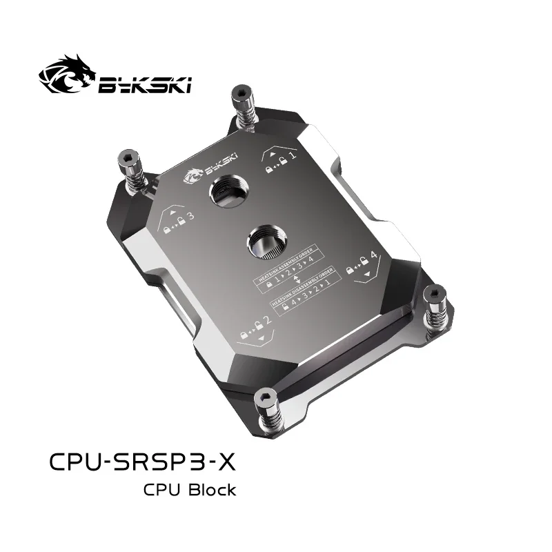 Bykski CPU Water Block Use dla AMD TR4 Socket Prostokątny procesor / miedziany metalowy radiator Płynny układ chłodzenia / CPU-SRSP3-X