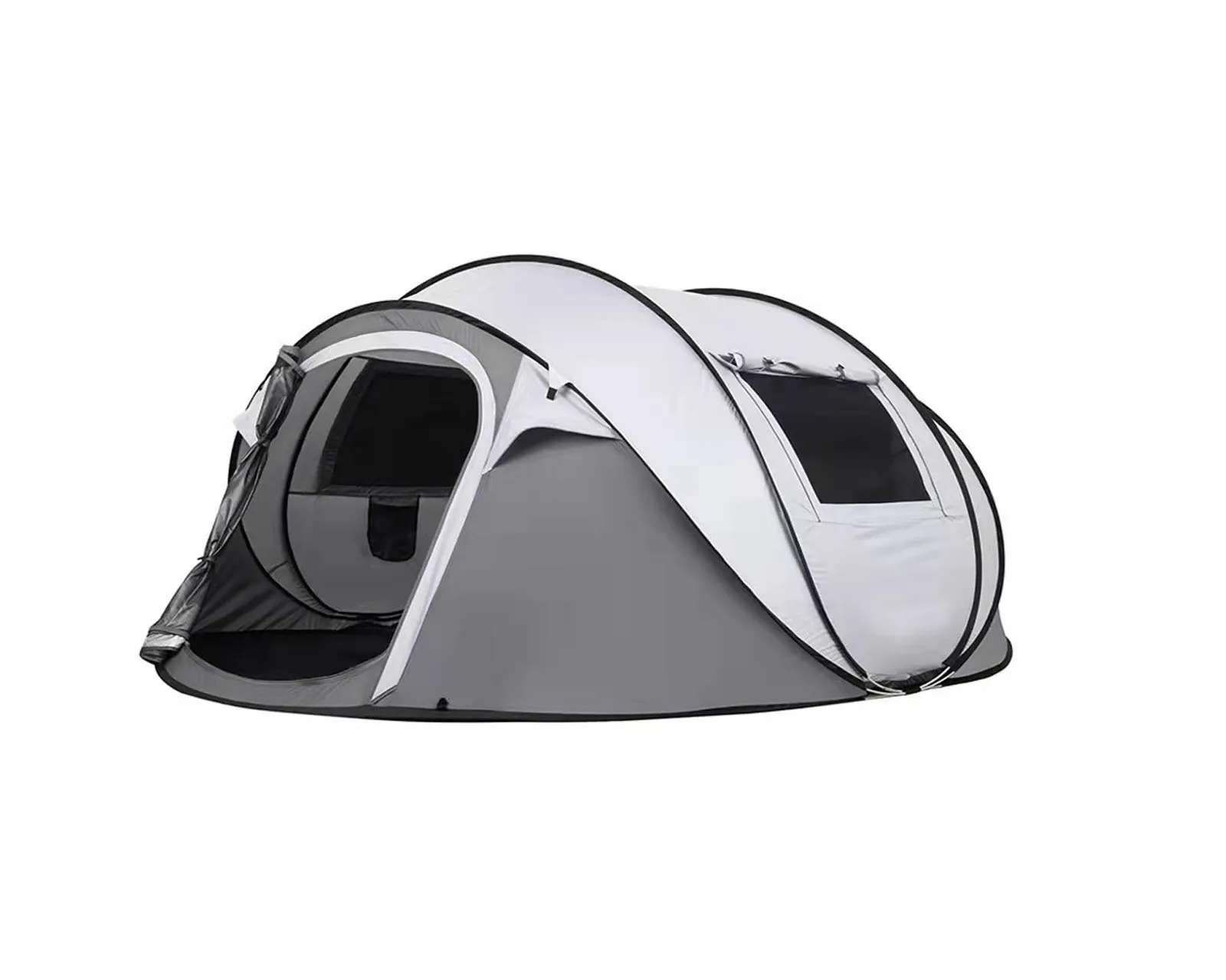 

Large Pop-up Waterproof Camping Tent for Outdoor Family Oxford Fabric Portable with Aluminum Pole Summer Season