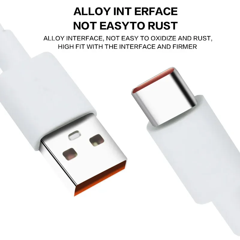 6A 66W USB type C super fast cable for Huawei Mate 40 50 Xiaomi 11 10 pro Oppo R17 fast charging USB C charger cable data cord