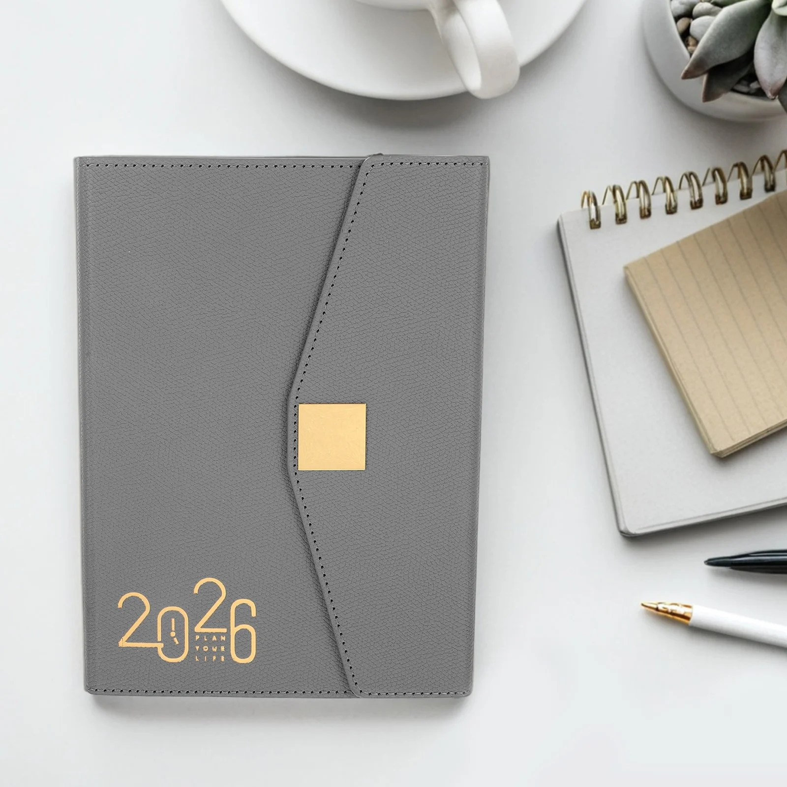 

2026 Daily Planner Minimalist Design Portable Yearly Organizer Journal for Travel Office Productivity Notepad