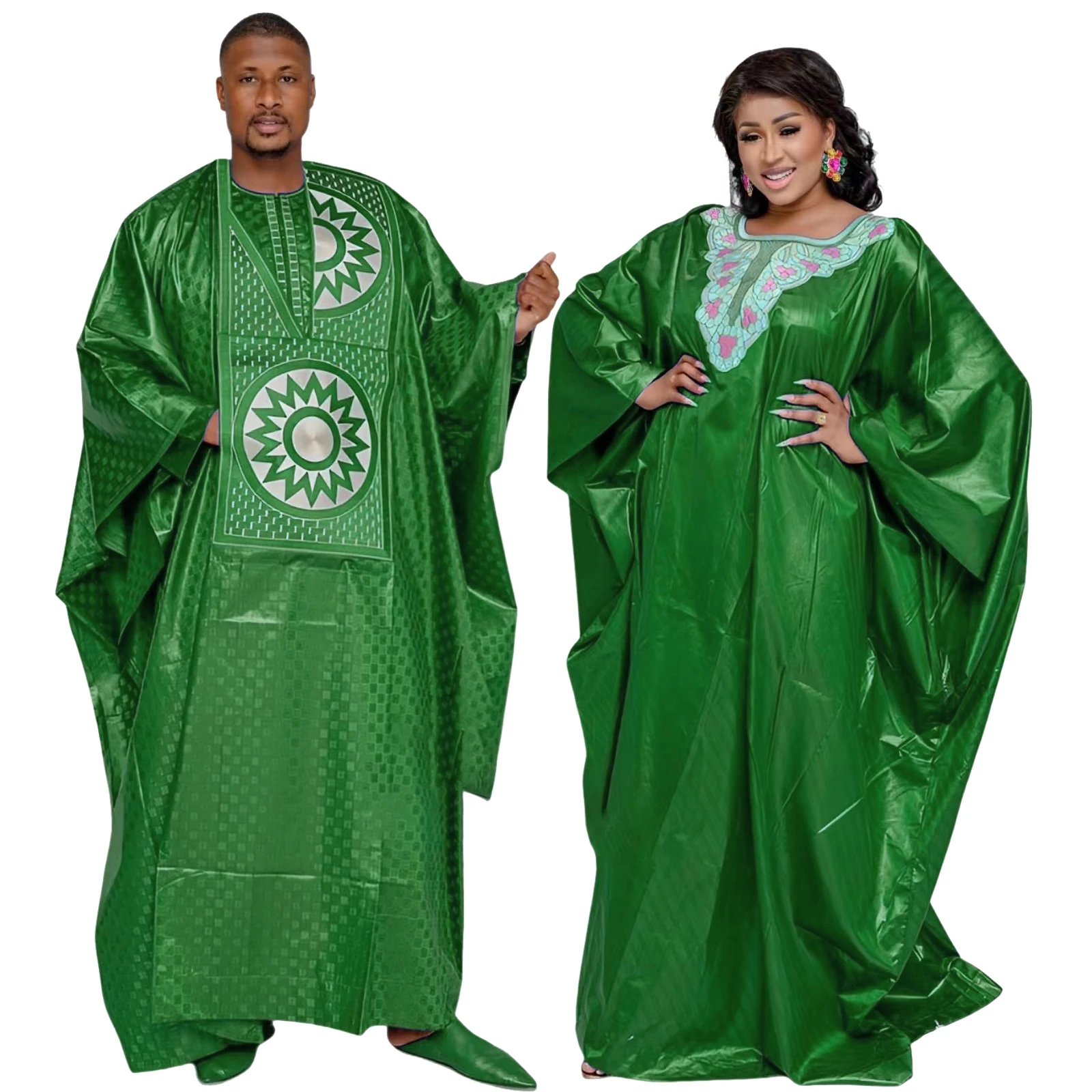 

African Clothing For Men Traditional Bazin Riche Embroidery Design Top Long Sleeve 3 Piece Set