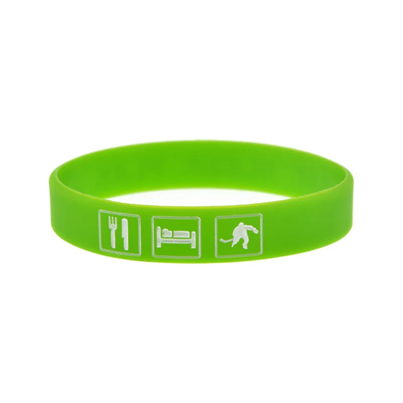 1 Stück/5 Stück „Eat Sleep And Play“ Silikon-Armband, Partygeschenk, Gummi-Armband, Erwachsenengröße – Detail 7