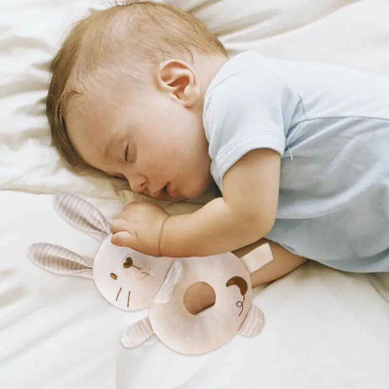 Baby Rattles 6 To 12 Months Cute Animal Soft Baby Toys Pacifiers & Teethers For Bed Time Travel Stroller Easter Crib High Chair