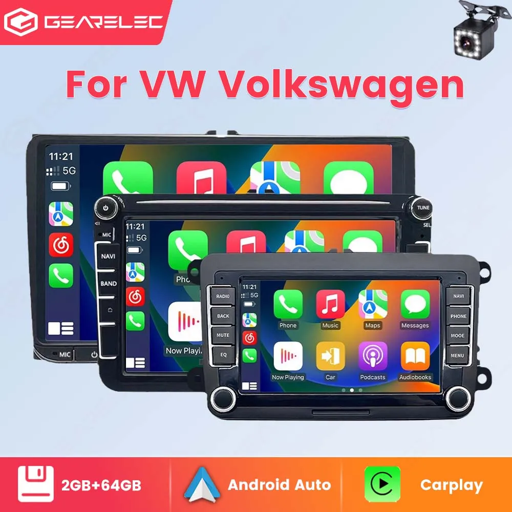 Android 13 Car Radio for VW POLO GOLF 5 6 Plus PASSAT B6 JETTA TIGUAN TOURAN SHARAN SCIROCCO CADDY Seat Carplay Audio Stereo GPS