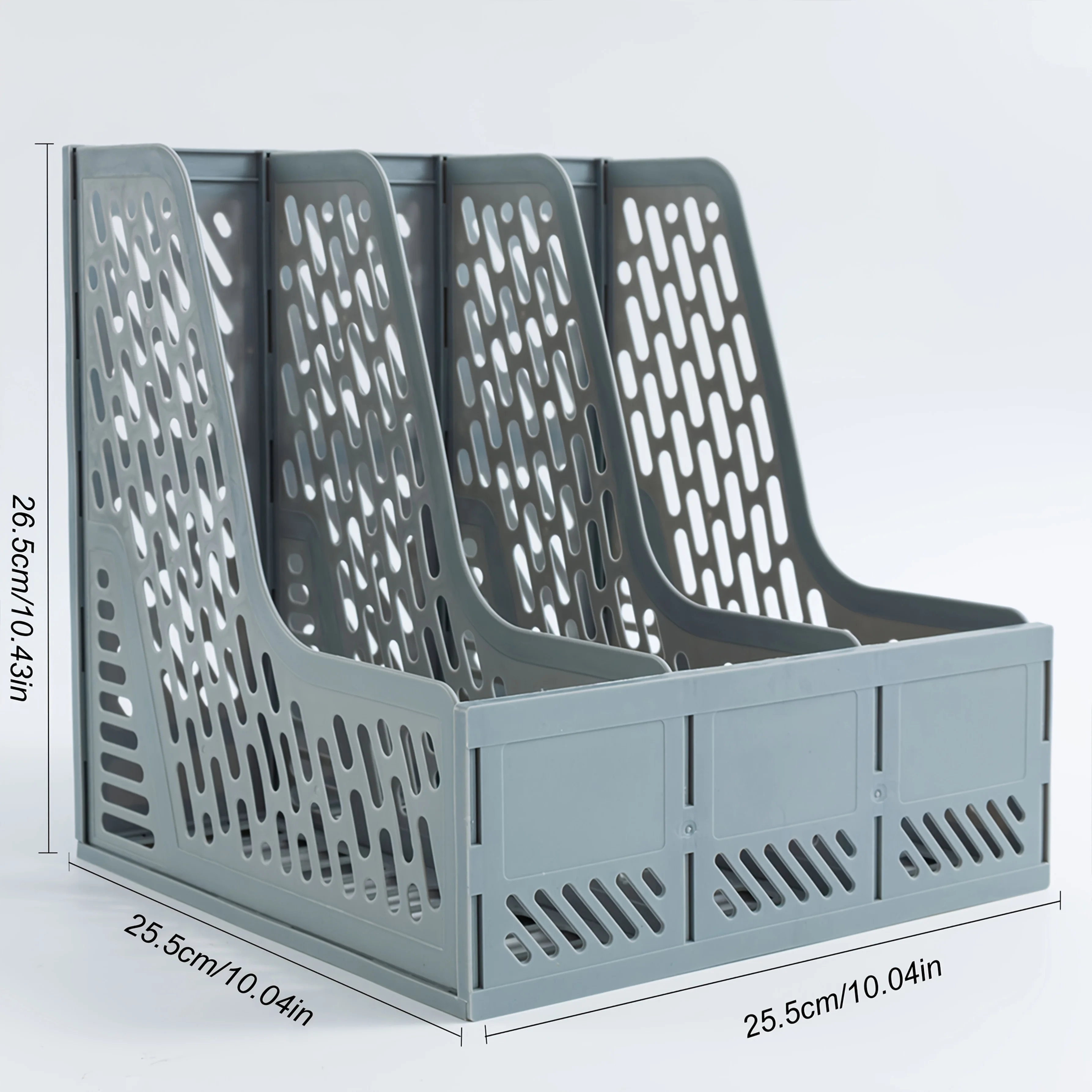 

Thickened File Box, Desktop File Rack, Three-Column Organizer Basket for Storing Files, Contracts, Documents, and Books