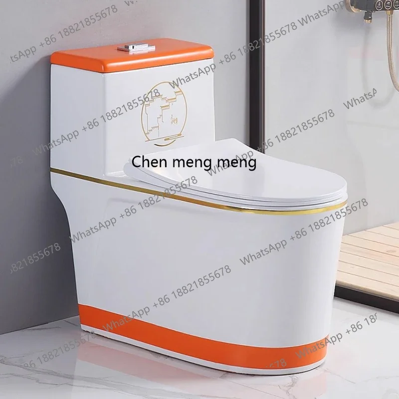 

Бытовой туалет большого диаметра, цветной сифон для смыва, унитаз с защитой от брызг, керамический дезодорант, унитаз