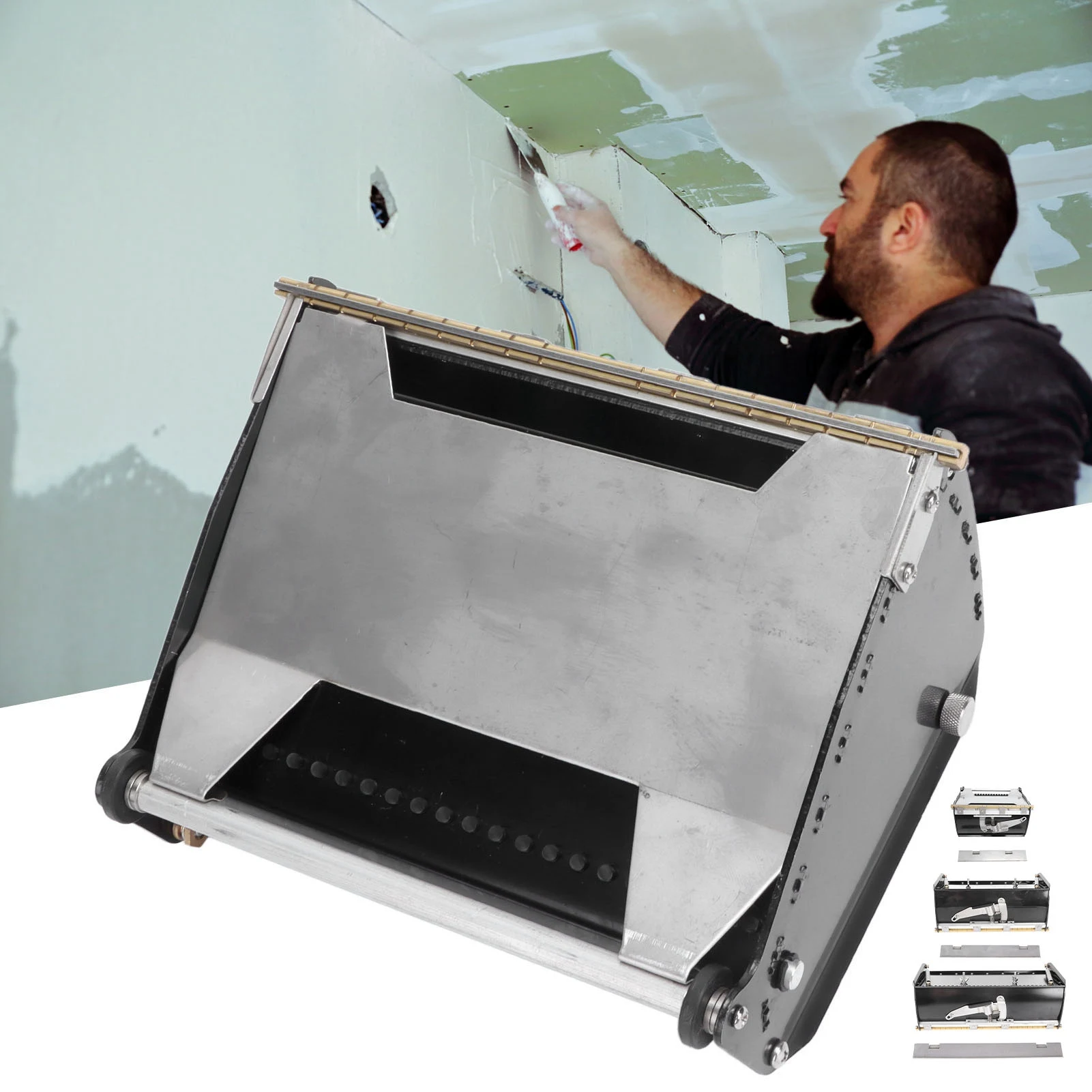 Putty Scraping Box Wall Finishing Tool Wallboard Finishing Box Putty Powder Scraper Wall Plastering and Scraping Flat Box Tool