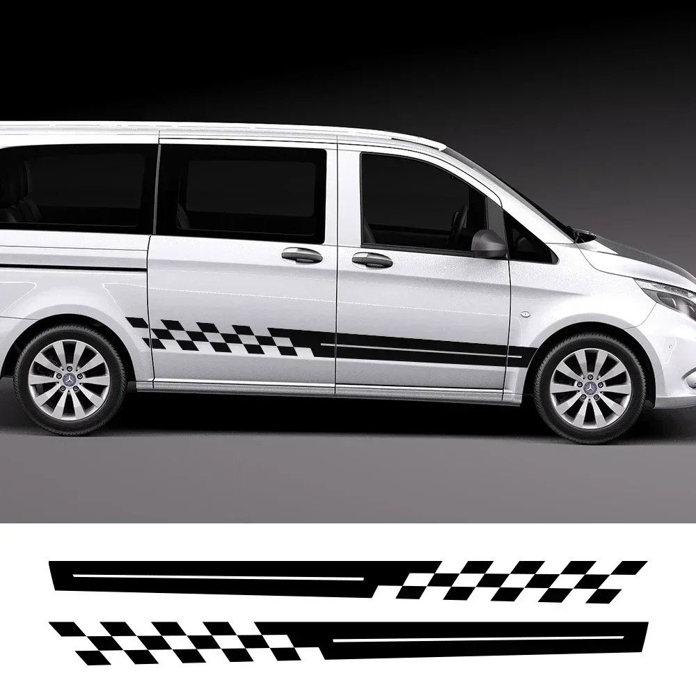 

2pcs 2022 Car Side Stickers for Mercedes Sprinter Benz Vito V Class Berlingo Fiat Ducato Renault Automobiles Tuning Stickers