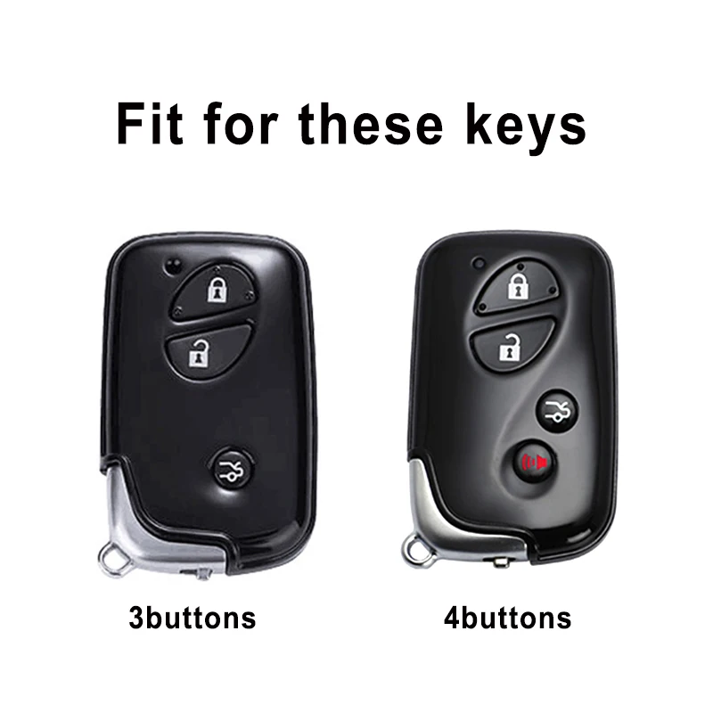 3/4 Buttons Metal Car Remote Key Case Cover for Lexus IS250 IS300C RX270 CT200H GX400 GX460 ES240 ES350 LS460 GS300 450h 460h