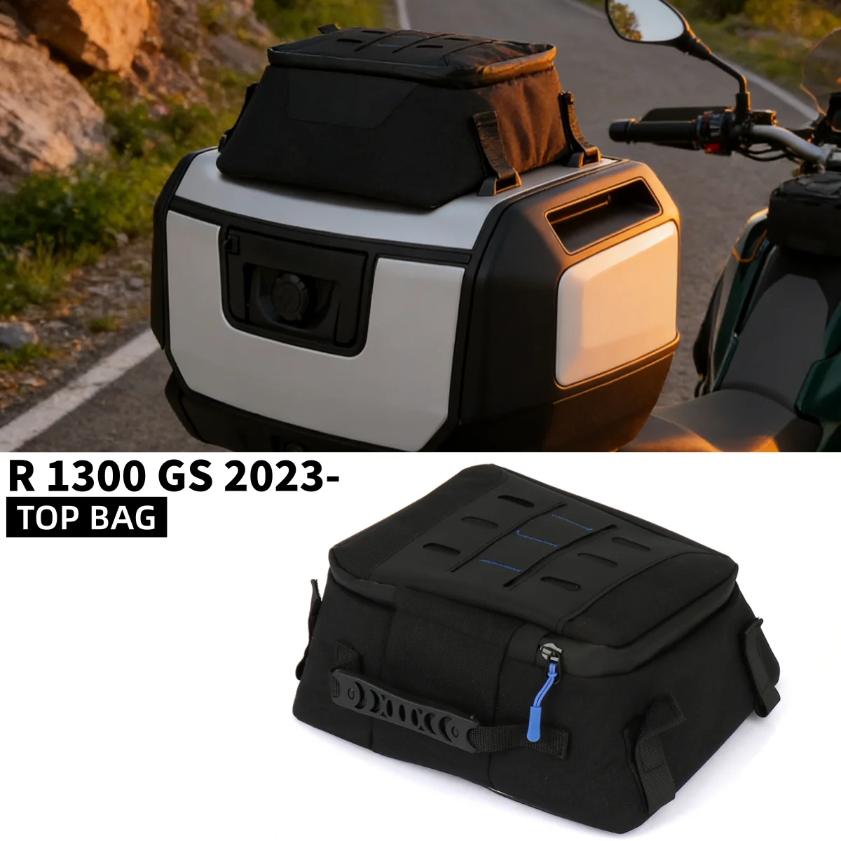 

For BMW R1300GS R1300 R 1300 GS Top Box Luggage Bag GS1300 Topcase Lid Bags Rear Tail Bag Portable Waterproof Travel Tool Pack