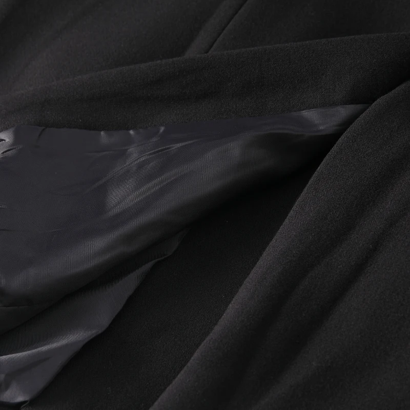 2025 Autunno Nero Blazer Cappotto Donna Coreano Casual Allentato Oversize Monopetto Couverture Colletto Manica Lunga Giacca da Donna