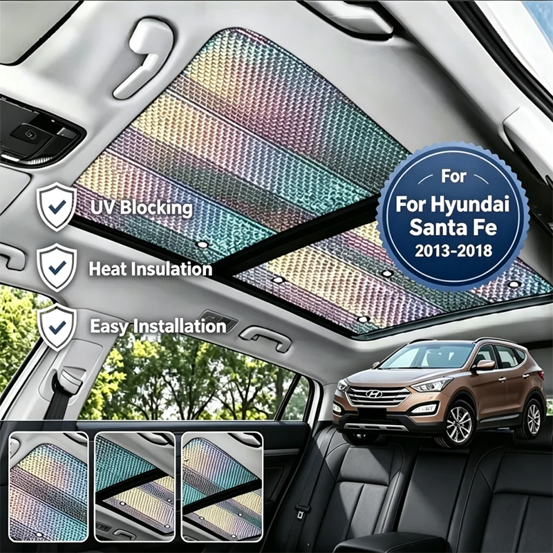 For Hyundai Santa Fe DM 2013-2018 Car Sunroof Sunshade Heat Insulation Sun Protection Cooling Accessories