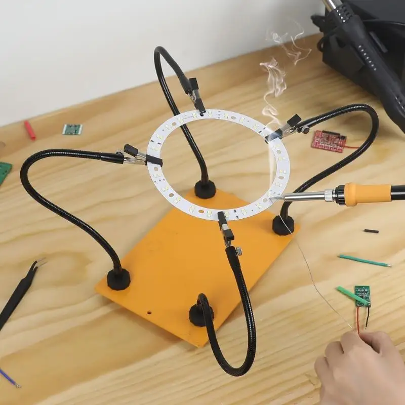 

R9UF 2/4 шт. Магнитная гибкая металлическая гусиная шея с зажимами типа «крокодил» для рук помощи