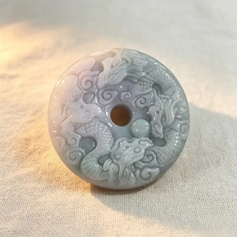 Classic Ethnic Style Round Pendant, Versatile for Both Men and Women, Daily Jade Pendant Necklace