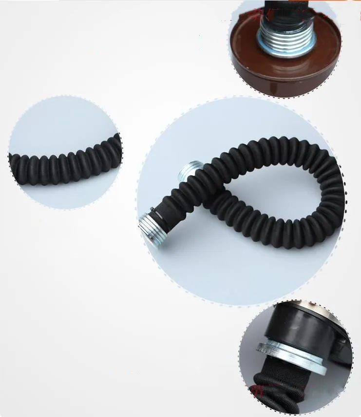 0.5M, 1M, 5M, 40MM Interface Gas Mask Snorkel Wear Resistant Anti-Aging Gas Mask and Filter Connecting Pipe
