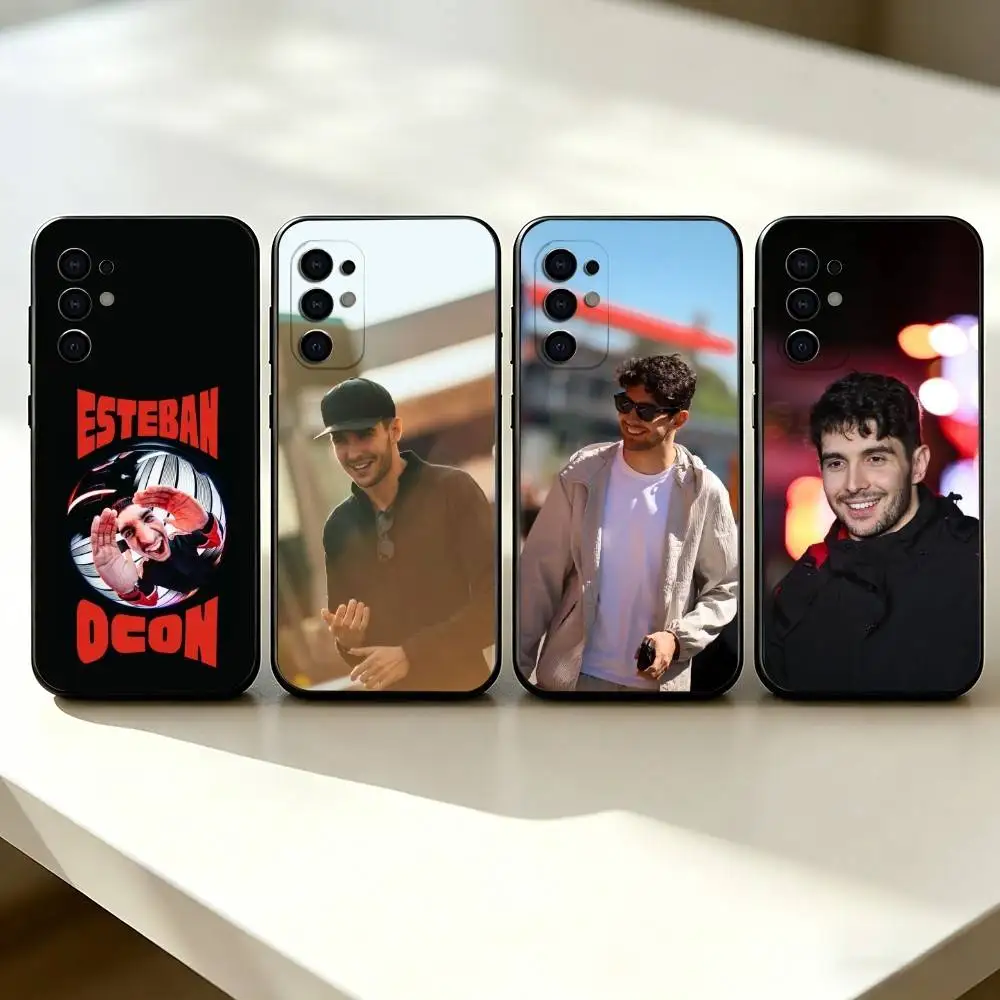 Race car driver E-Esteban Ocon Phone Case Black Silicone Soft For Samsung S25,S24,S21,S22,S23,S30,Ultra,S20,Plus,Fe,Lite