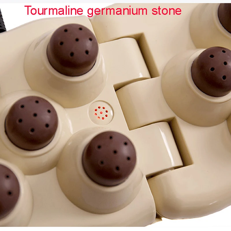 Electric Jade germanium stone heating massage balls Negative Ion Foldable Natural Tourmaline FIR Heat Mat Back Neck Pillow