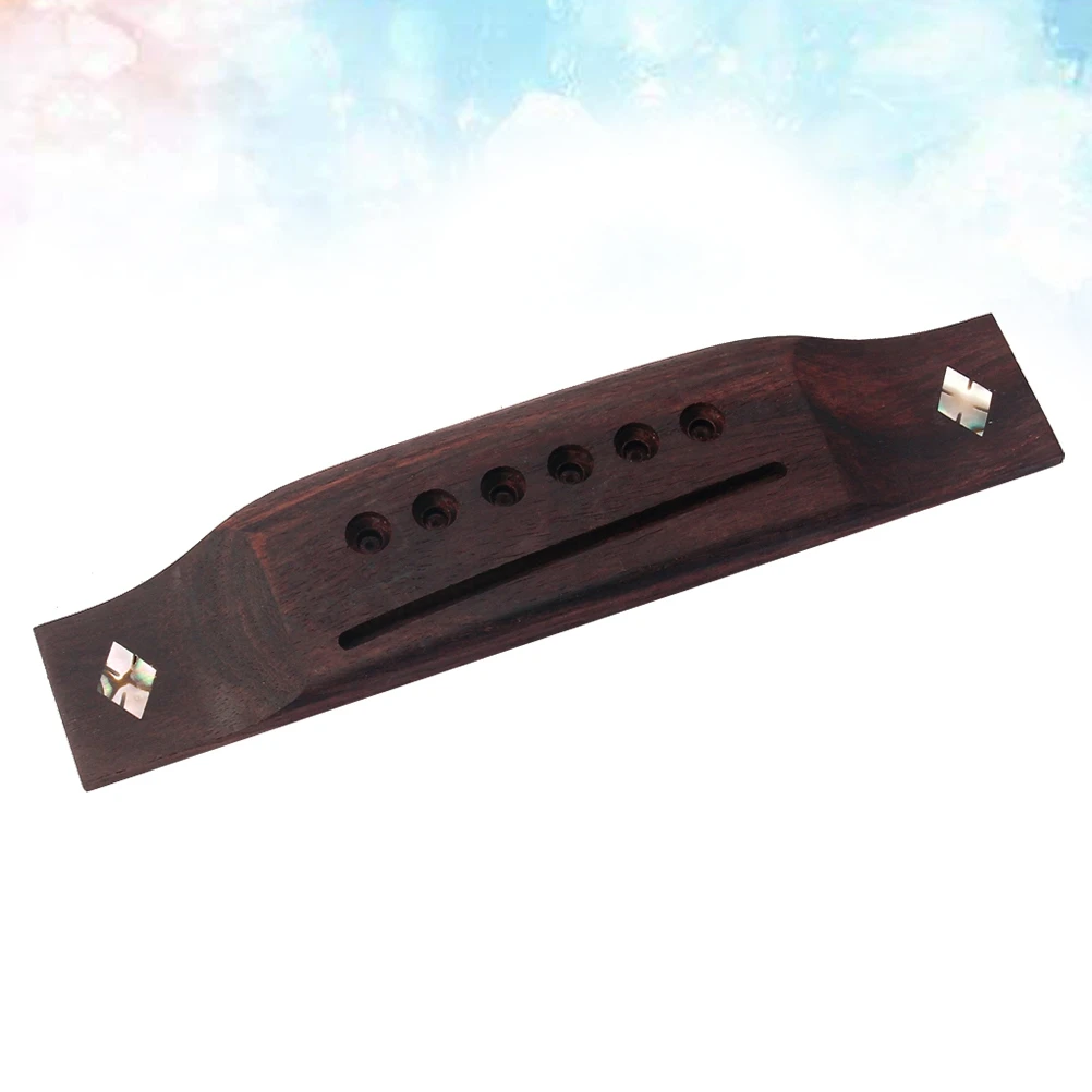 

6 Strings Acoustic Guitar Bridge Replacement Component Saddle Parts Wooden