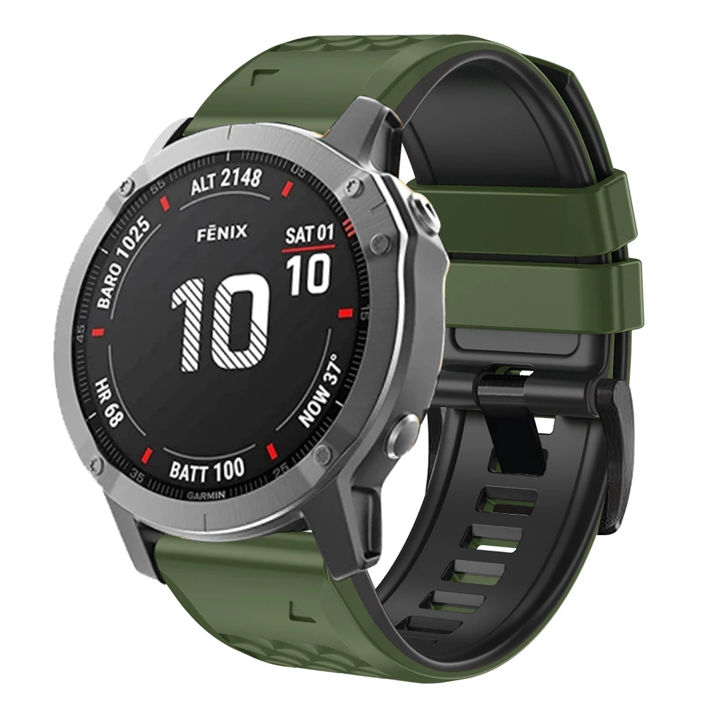 Correa de silicona para reloj inteligente, accesorio de 22 y 26MM para Garmin Fenix 7X, 7, 6, 6X Pro, 5, 5X Plus, 3 HR, Epix 2, EasyFit