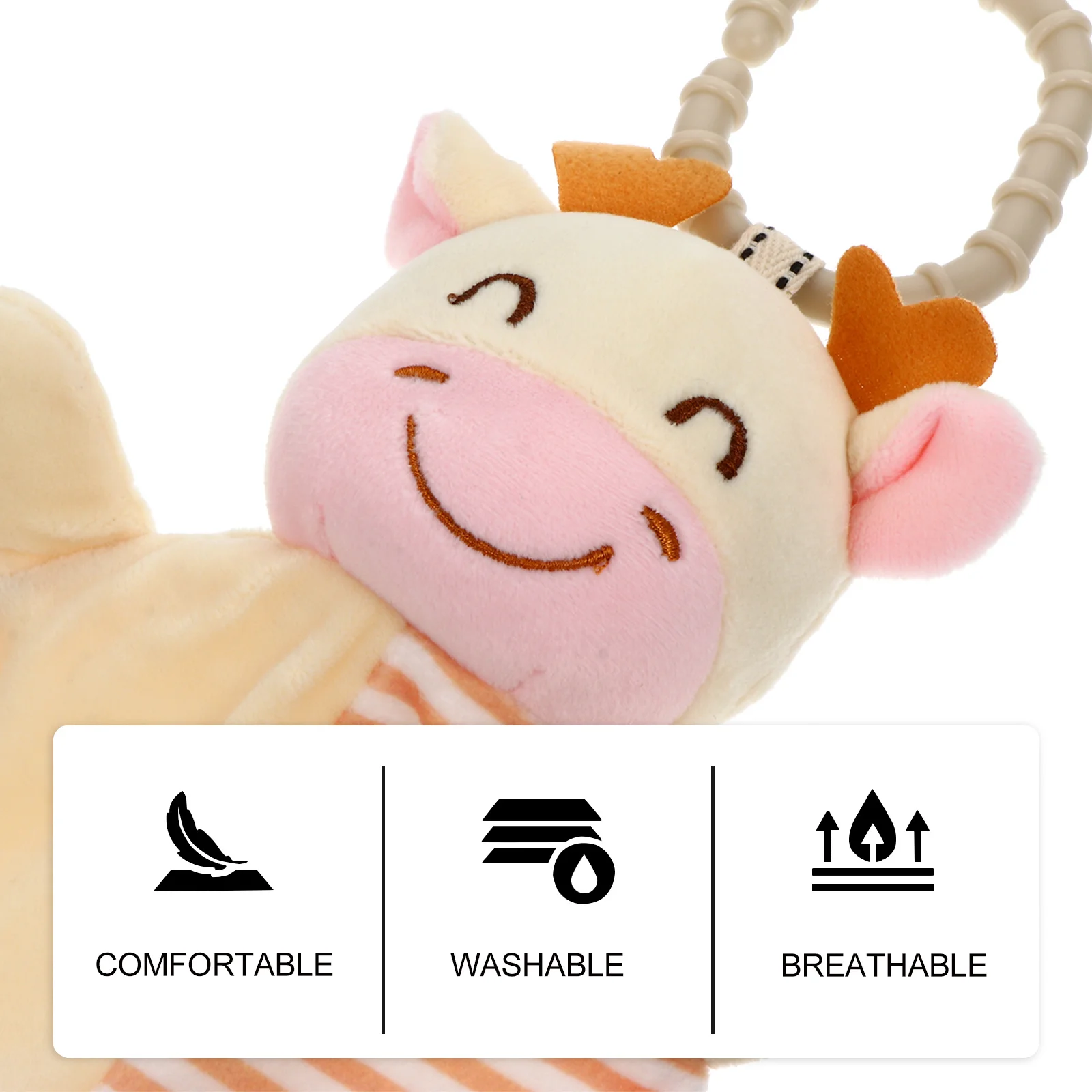 منشفة مهدئة للأطفال الرضع، بطانية أمان لطيفة على شكل حيوان، بطانية حسية مريحة وناعمة لحديثي الولادة #5