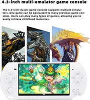 JXD Handheld Game Console 4.3 inch 8GB Built in 2000 Games for Multiple Simulators X6 Retro Video Game Console Mp3/4/Ebook TV Out Mini Hand Portable Game Player Device Holiday (White) 2
