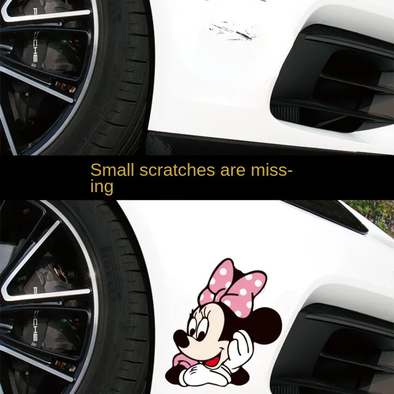 ديزني ميكي ميني Peeking بيرينغ سيارة ملصقا الإبداعية مضحك ملصق حائط من الفينيل‏ ملصق تقليم مقاوم للماء اكسسوارات ديكور سيارة