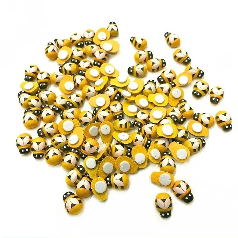 100 Stück Naturholz-Marienkäfer-Bastelverzierungen, rote Marienkäfer-Cabochons, flache Rückseite, Dekorationen zum Basteln, Ornamente, DIY