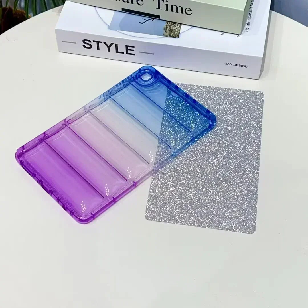 Case for iPad mini 6 8.3 inch TPU Gradient Colour Glitter Flake Shockproof Soft Cover for iPad mini 5 4 7.9