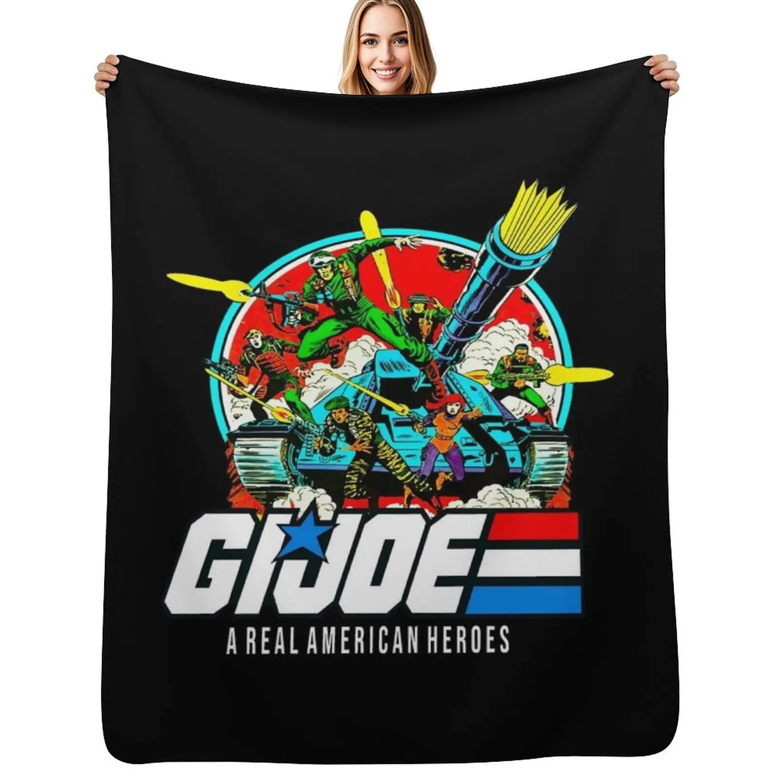 

Real American Heroes G.I. Joe VintageActive T-Shirt Throw Blanket Luxury Brand funny gift Luxury Throw Blankets