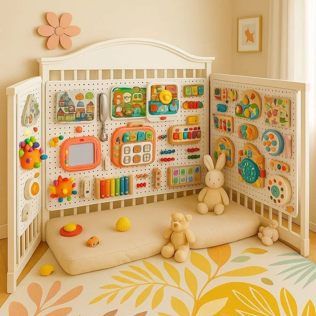 high-quality-baked-paint-busy-board-diy-hole-board-montessori-teaching-aids-baby-children-early-education-intelligence-fence