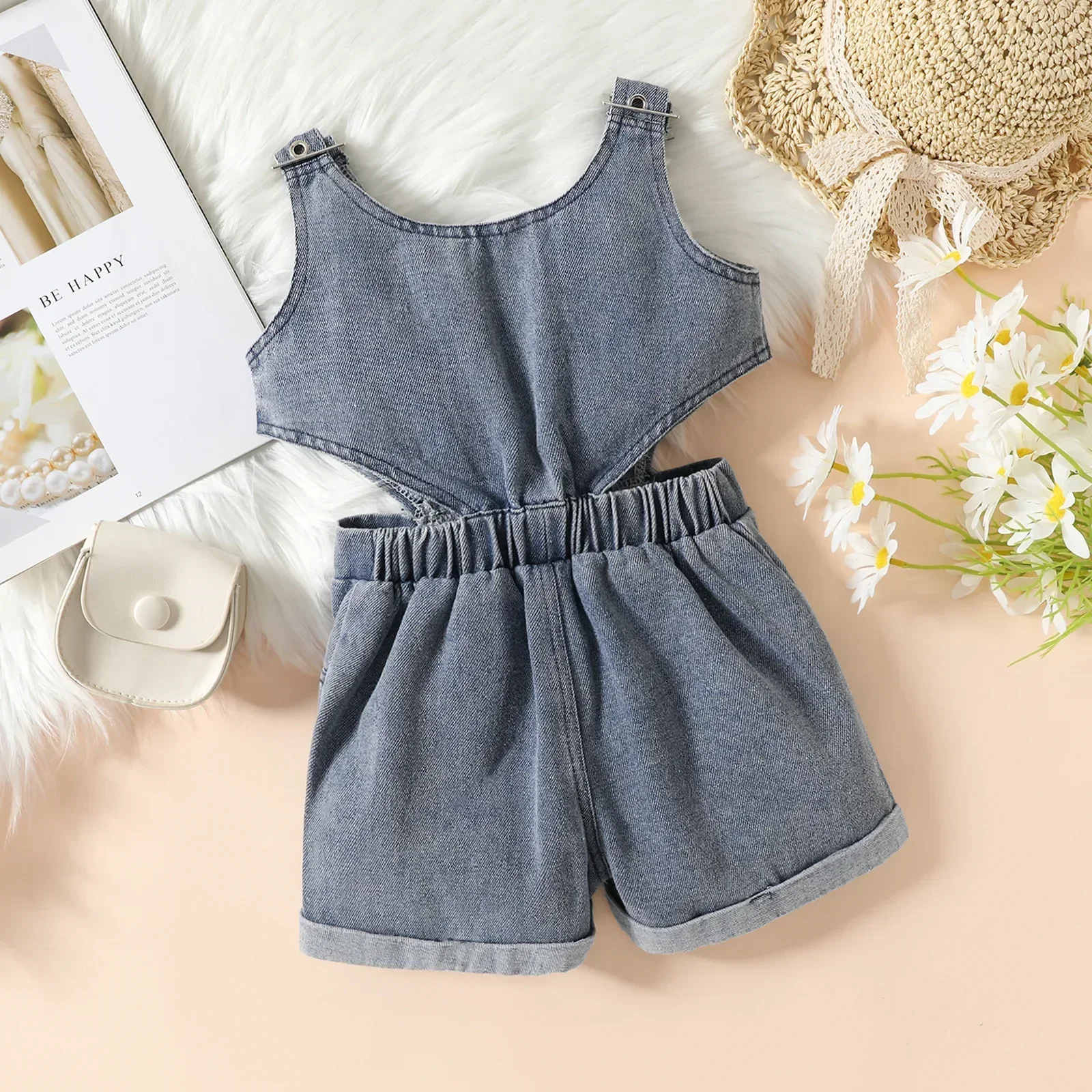 

Summer Baby Girl Clothes New 2023 Denim Jumpsuit For Girls Strap Jeans Children Clothing Girls Suitable For 2 3 4 5 6 Years Old