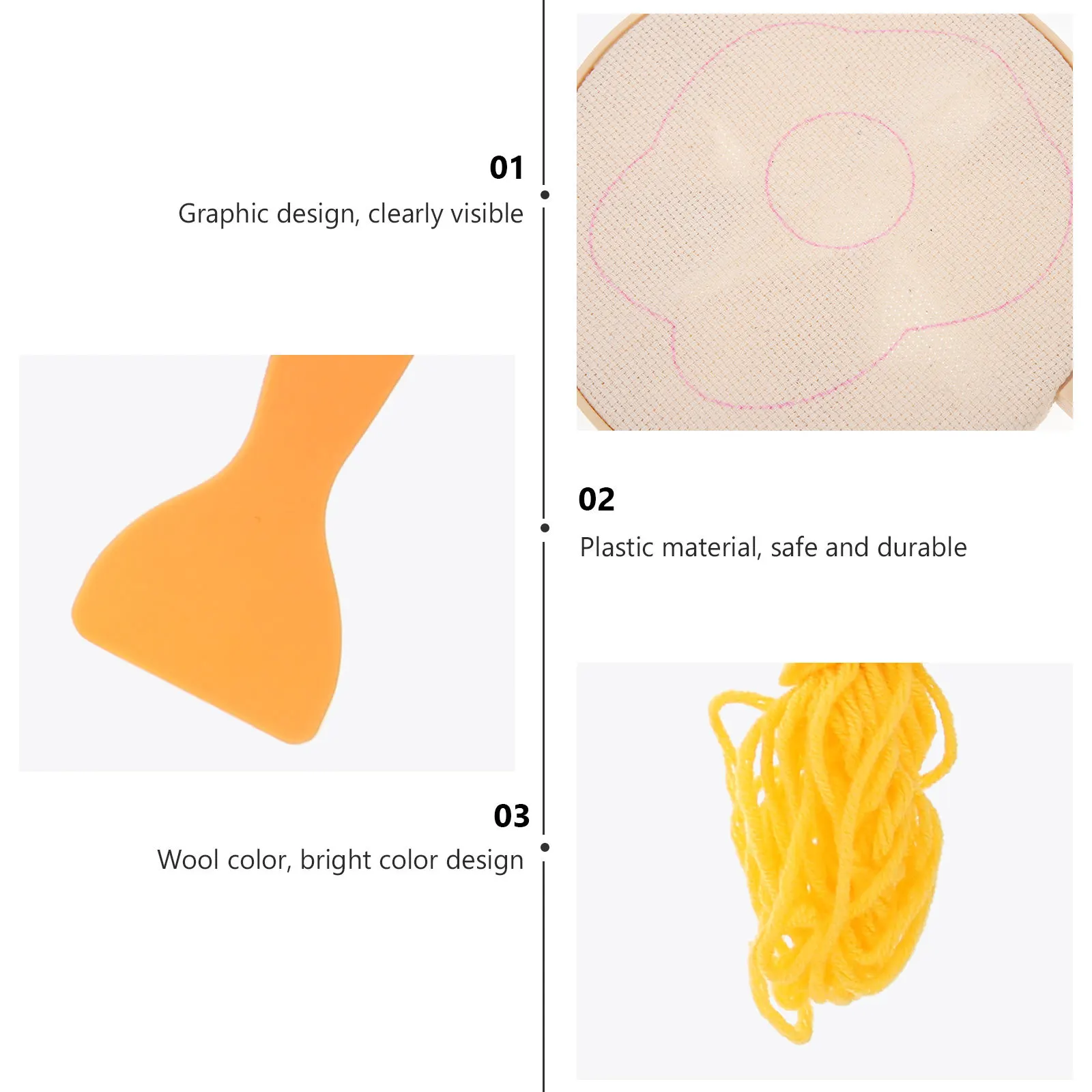 

Gripper Frames Punch Needle Embroidery Kits Tufting for Rug Making Diy Supplies Coasters