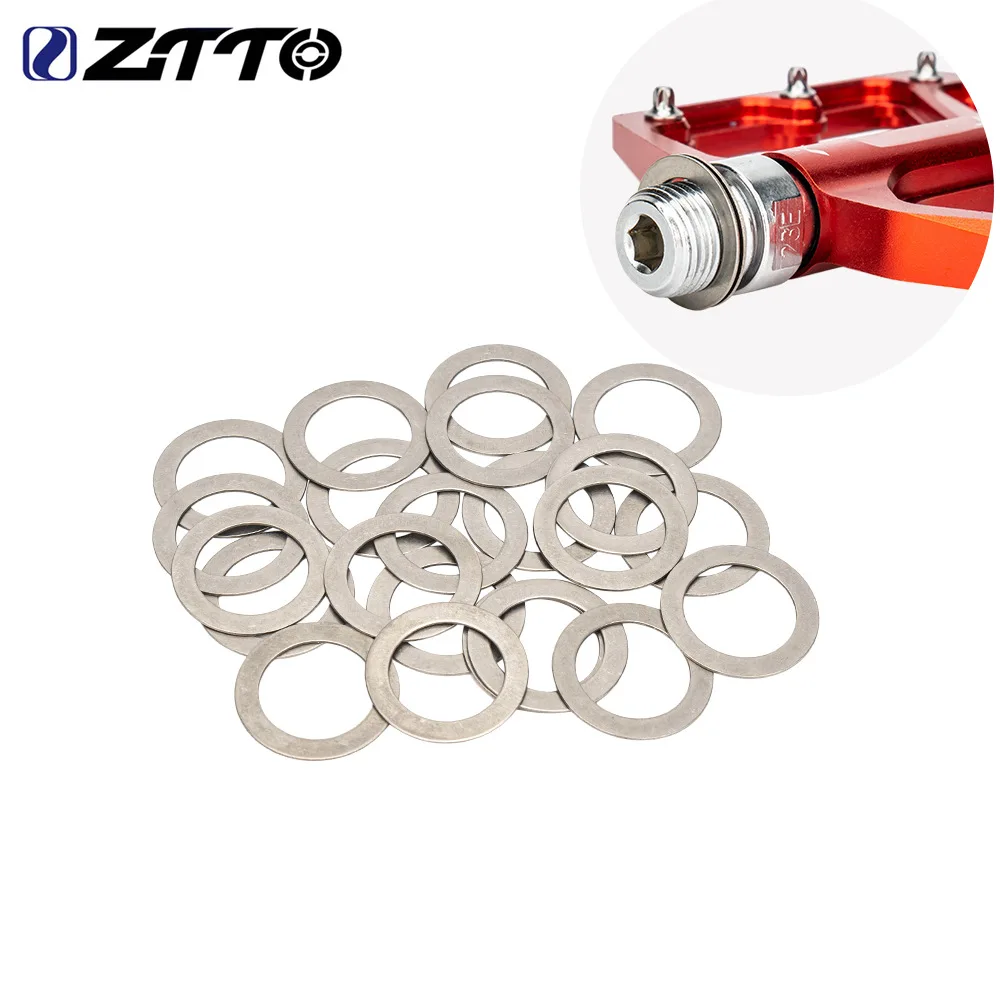 ZTTO 6 stücke Fahrrad Pedal Spacer MTB Rennrad Pedal Unterlegscheiben Dichtung Fahrrad Kurbel Schutz Ring Edelstahl Für 9/16 Pedal