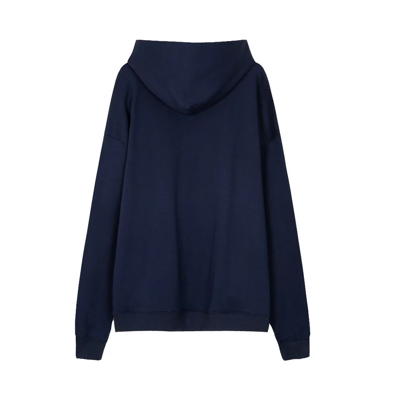 Autumn And Winter Navy Blue CPFM Hoodies New Letter Foaming Printing Trend Men Woman Casual Pullover Sweatshirts