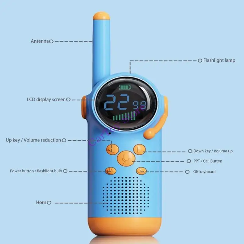 Dễ dàng sử dụng thiết bị liên lạc không dây dành cho trẻ với đèn nhấp nháy và hiệu ứng âm thanh