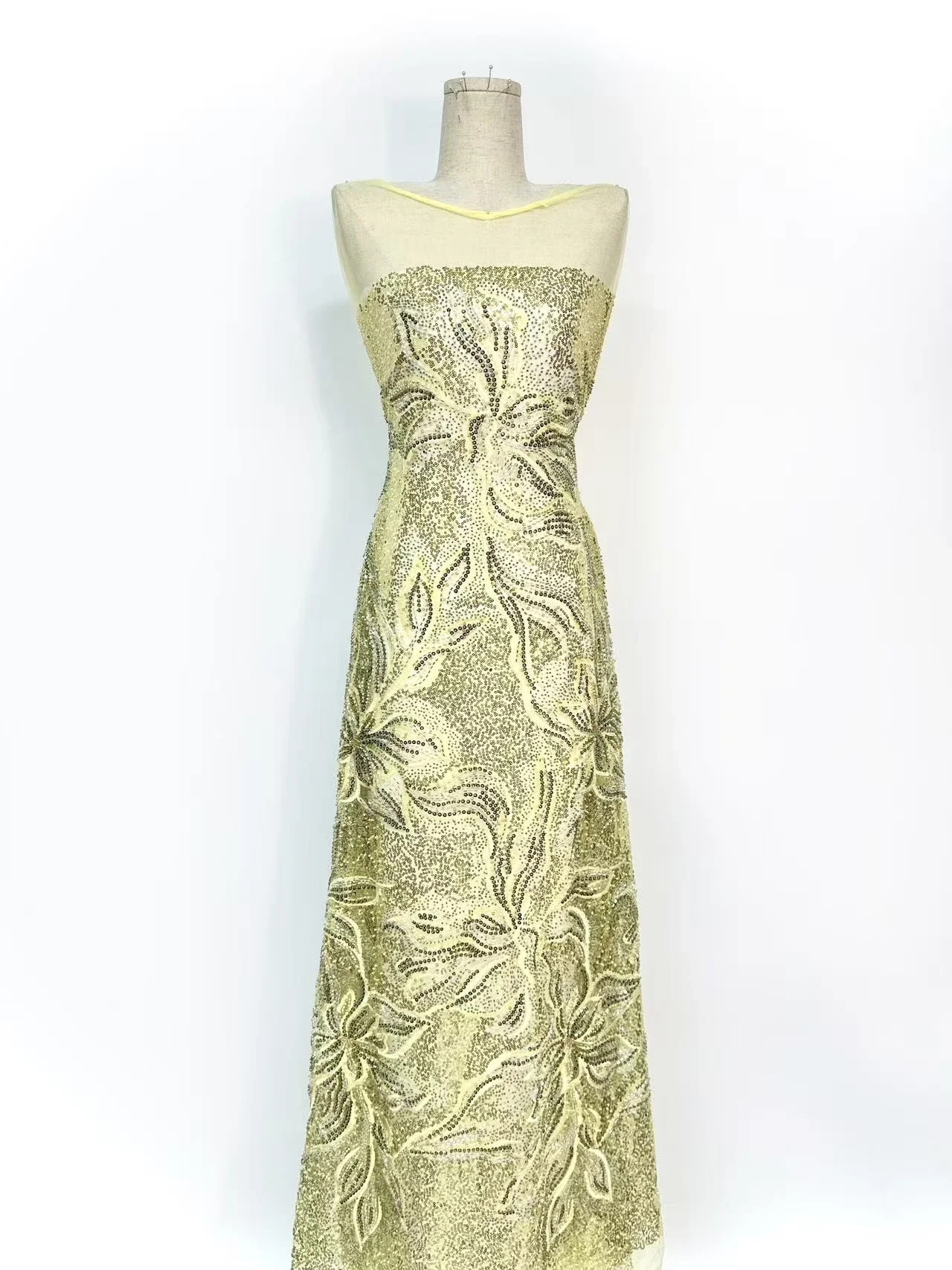 5 metri tessuto di pizzo nigeriano di alta qualità tulle di lusso africano francese tessuto di pizzo in rilievo abito da sposa per le donne cucito TP1476