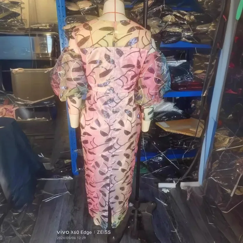 Herfst Elegante Nieuwe Afrikaanse Jurken voor Vrouwen Afrikaanse Vrouwen Dashiki Abaya Lovertjes Maxi Jurk Afrika Kleding Ankara Jurken S-4XL