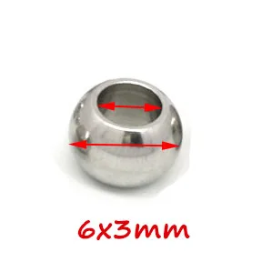 100 Stück 2 mm-12 mm Edelstahlperlen Europäische Kugelperlen mit Großem Loch für Schmuckherstellung DIY Armband Halskette